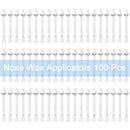 Oakeer 100 Pcs Nose Hair Removal Sticks Nose Wax Applicator for Nostril Nasal Cleaning Ear Hairs Eyebrow Facial Hair Removal OAKEER