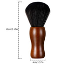 Vtrem 2 Pack Barber Brush Neck Duster Professional Large Hairbrush Ultra Soft Salon Shaving Brush for Face and Neck, Black & Brown Vtrem