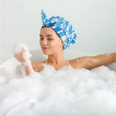 Leotruny Shower Cap Reusable Bow Bath Cap Waterproof for Women All Hair Lengths (C04-Wave) leotruny Store
