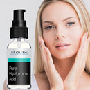 YEOUTH Hyaluronic Acid Serum for Face - 100% Pure Hyaluronic Acid - Restore Healthy Moisture Levels, Plump & Minimize Fine Lines & Wrinkles (2 oz) Yeouth