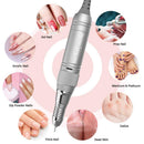 MelodySusie 30000 rpm Professional Nail Drill-Scarlet, High Speed, Low Heat, Low Noise, Low Vibration, Portable Electric Efile Drill with 10 PCS Rainbow Diamond Bits for Acrylics Gel Nails MelodySusie