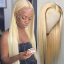 ISEE Hair 613 Blonde Straight Lace Front Wigs 13x4 Brazilian Human Hair Wigs for Women 613 Blonde Lace Frontal Wigs Pre Plucked With Baby Hair 150% Density (24 Inch, 613 Blonde Color) ISEE Store