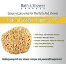 Sea Wool Sponge 5-6" (Large) by Bath & Shower Express Natural Renewable Resource! Bath & Shower Express