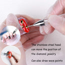 Wax Pencil for Rhinestones Acrylic Handle Dual End Rhinestone Picker Dotting Pen with Extra 3 Wax Pen Tips Crystal Gemstone Applicator Tool for Nail Art 3 pieces Kaychan