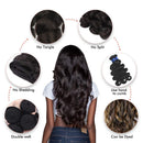 FDX Body Wave Bundles 24 26 28 Inches 10A Brazilian Body Wave Human Hair Bundles Weave 100% Unprocessed Wet and Wavy Hair Bundles Body Wave Weft Natural Color (24 26 28) FDX Store