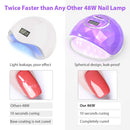 UV Light for Nails Lamp - Easkep 86W UV LED Nail Lamp Gel Nail Polish Curing Dryer for Salon 4 Timer Setting Auto Sensor Machine Purple Easkep