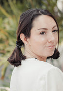 Kitsch Spiral Hair Ties, Coil Hair Ties, Phone Cord Hair Ties, Hair Coils - 4 Pcs, Brunette Kitsch