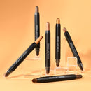 LUXAZA 3Pcs Metallic Brown Eyeshadow Stick Set, Metallic And Shimmer Creamy EyeShadow Pencil, Smooth High Pigmented Eye Brightener Stick Smoky Eye Makeup LUXAZA