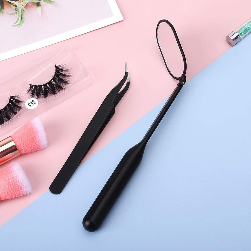 Eyelash Extension Square Lash Mirror, Detachable Mini Mirrors Stainless Steel Beauty Tools Yokilly
