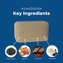 Kenkoderm Psoriasis Dead Sea Mud Soap with Argan Oil & Shea Butter 4.25 oz | 4 Bars | Dermatologist Developed | Fragrance + Color Free Kenkoderm