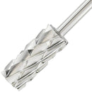 USA PANA Professional 3/32" Shank Size - Flat Top Small Barrel Carbide Bit - 5X Coarse Grit to Extra Fine Grit - Gold, Silver, DLC Black - Nail Drill Bit for Dremel Machine (5x Coarse, Silver) PANA