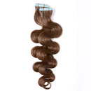 18 Inch Tape in Hair Extensions Body Wavy Human Hair 100g Thin Long Hair 40pcs/pack Seamless Skin Weft Glue in Wavy Hairpieces with Invisible Double Sided Tapes
