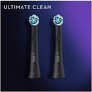 Oral-B iO Ultimate Clean Black Toothbrush Heads, Pack of 2 Counts Oral-B