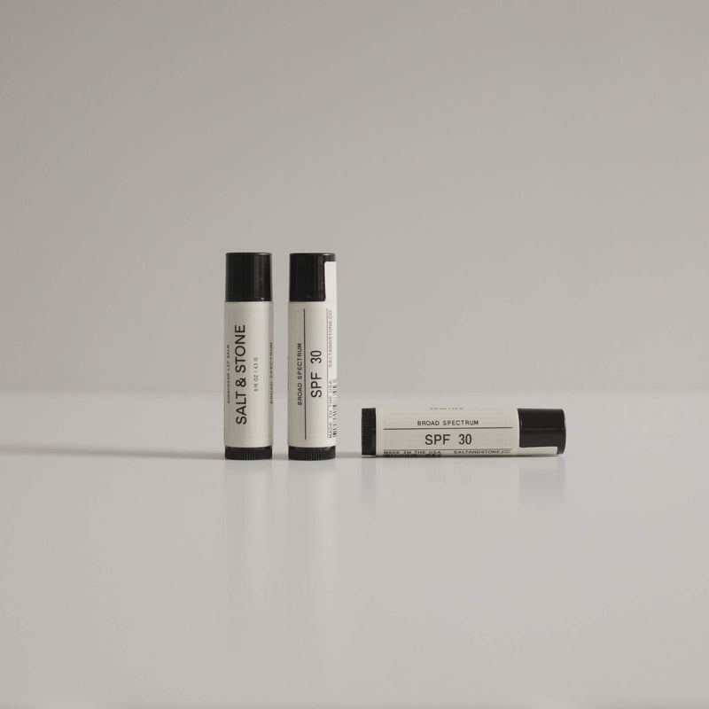 Salt & Stone SPF 30 Lip Balm (3 Pack) - Broad Spectrum Lip Protection that Sinks in Effortlessly and is Water Resistant and Reef Safe - Cruelty Free, Gluten Free, Made in USA Salt & Stone