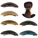 Yeshan Women Barrettes for thick hair with Tortoise Shell Strip colors Acrylic French Hair clips for Ladies,Pack of 6 Yeshan
