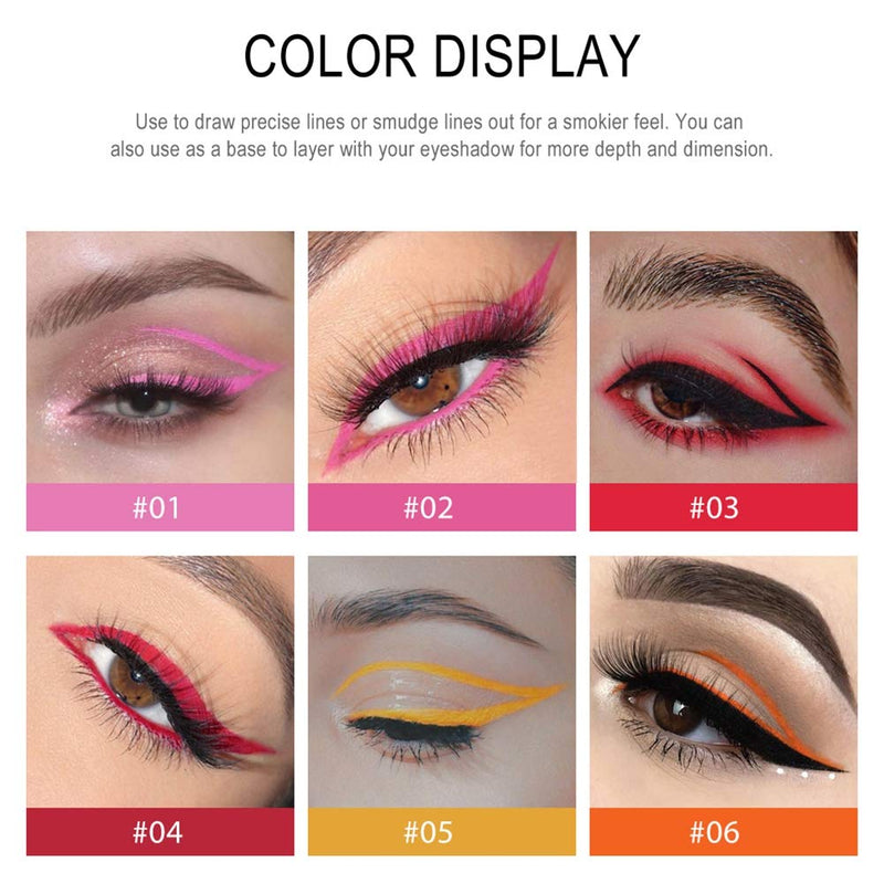 20PCS Colored Eyeliners, Matte Metallic Shimmer Eyeliner Set Long Lasting Waterproof Glitter Eyeliner Makeup Twist-up Liners, Pigmented Smudgeproof Colorful Eye Liner Pencils for Wedding Party Cosplay Aike Home