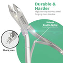 Cuticle Trimmer Professional Cuticle Nippers Stainless Steel Nail Tools Sharp Blades Cuticle Cutter Double Spring Cuticle Clippers for Nail Cuticle Care Pedicure Manicure Tools for Home Spa Salon GREEN ESTETICA