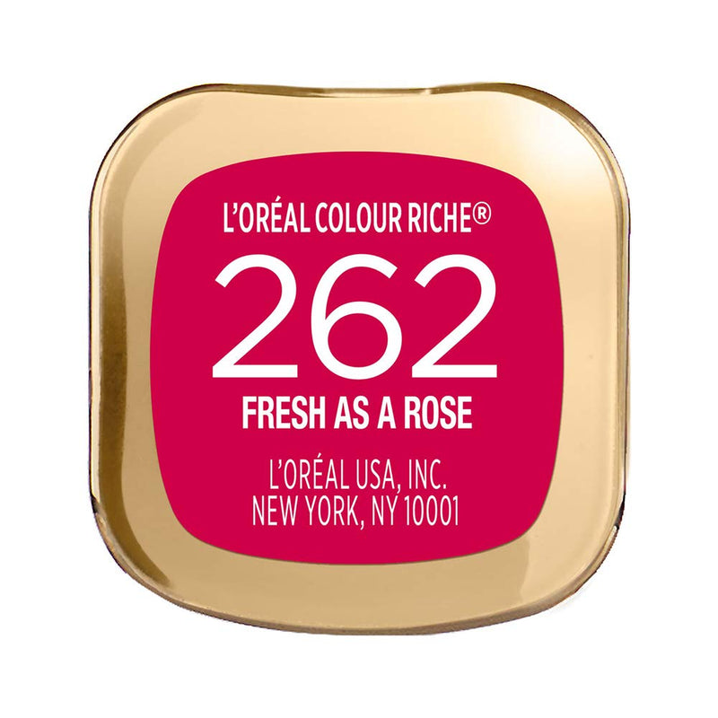 L'Oreal Paris Makeup Colour Riche Original Creamy, Hydrating Satin Lipstick, 262 Fresh as a Rose, 1 Count L'Oreal Paris