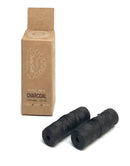 Organic Bamboo Fibre with Activated Charcoal Floss REFILLS with Tea Tree and Peppermint essential oils 60 m/66 yds - by Lucky Teeth (2 Pack) Lucky Teeth