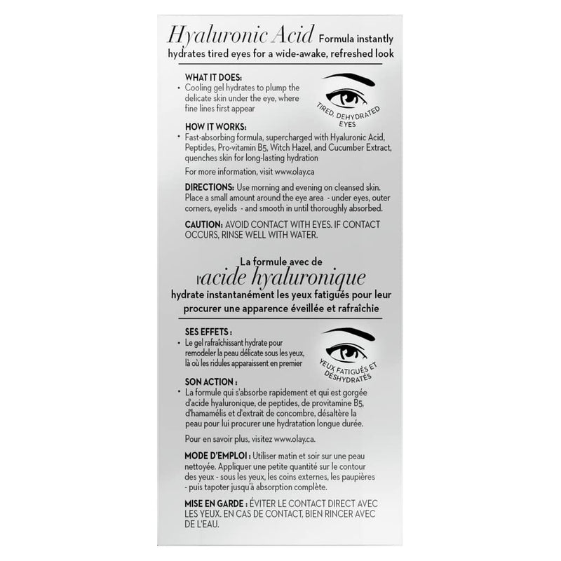 Olay Deep Hydrating Eye Gel with Hyaluronic Acid for Tired Eyes, 0.5 fl oz Olay Store