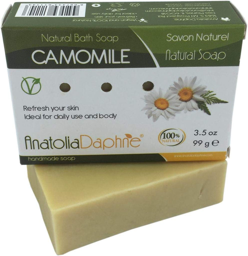 Anatolia Daphne 100% Natural Soap w/ Organic Ingredients, Vegan, Moisturizing, Handmade, Scented w/ Premium Essential Oils, Body Soap, Face Soap,and Bath Soap, Detox Spa Soap Bar Gift Set, 3.5 oz (Deluxe, Mix of 6) AnatoliaDaphne
