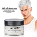 Natural Hair Wax Color Styling Cream Mud, Adofect Natural Hairstyle Dye Pomade, Temporary Hairstyle Cream 4.23 oz, Hairstyle Wax for Men, Women, Halloween, Party, Cosplay, White Adofect