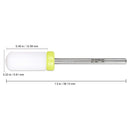 PANA 3/32" Shank Size Professional USA - Smooth Top Large Barrel White Ceramic Bit - Nail Drill Bit for Dremel Machine (Extra Fine (Small Barrel)) PANA