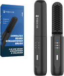 VIKICON Beard Straightener for Men, Anti-Scald Cordless Heated Comb, Black Infinity Warehouse