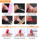 JASSINS False Nail Tips Artificial Nails,100 PCS Fake Clear Full Cover Nails 10 Sizes (Long Stiletto) JASSINS