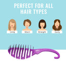 Wet Brush Hair Brush Shower Detangler, Purple Glitter Color, Shower Hair Brush with Soft Bristles Minimizes Pain and Protect Against Split Ends and Breakage for Men, Women, and Kids Wet Brush