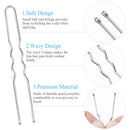 U Shaped Hair Pins,IKOCO 80pcs Hair Pins for Buns,Silver,2.4 inch IKOCO