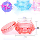40Pcs Cosmetic Containers, HNYYZL 3 Gram Sample Empty Container Plastic Travel Pot Jar, for Eye Shadow Nails Powder Jewelry Earrings Lotion Cream Sample Make-up Storage(8 Colors, 3ML) HNYYZL