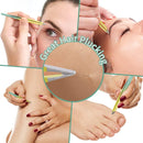 TsMADDTs 7PCS Tweezers Set for Women Facial Hair, Precision Tweezer for Eyebrows with Curved Scissor and Eyebrow Razor for Ingrown Hair, Yellow&Green