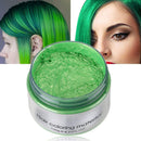 Hair Color Wax Green,Unisex Multi-Color Temporary Modeling Fashion DIY Hair Color Wax Mud,Natural Hairstyle Hair Dye Cream for Men Women Kids Party Cosplay (Green) lucky one