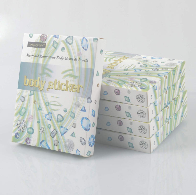 COKOHAPPY 6 Sets Rhinestone Mermaid Face Jewels Tattoo - Body Stickers Crystal Tears Gem Stones Bindi Temporary Stickers (Collection 1) COKOHAPPY