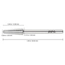 USA PANA Professional 3/32" Shank Size - Cone Shape Carbide Bit - Nail Drill Bit for Manicure Pedicure Tools Dremel Machine - Gold, Silver (Extra Fine, Silver) PANA
