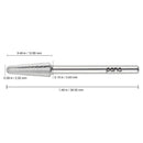 USA PANA Professional 3/32" Shank Size - Cone Shape Carbide Bit - Nail Drill Bit for Manicure Pedicure Tools Dremel Machine - Gold, Silver (Extra Fine, Silver) PANA