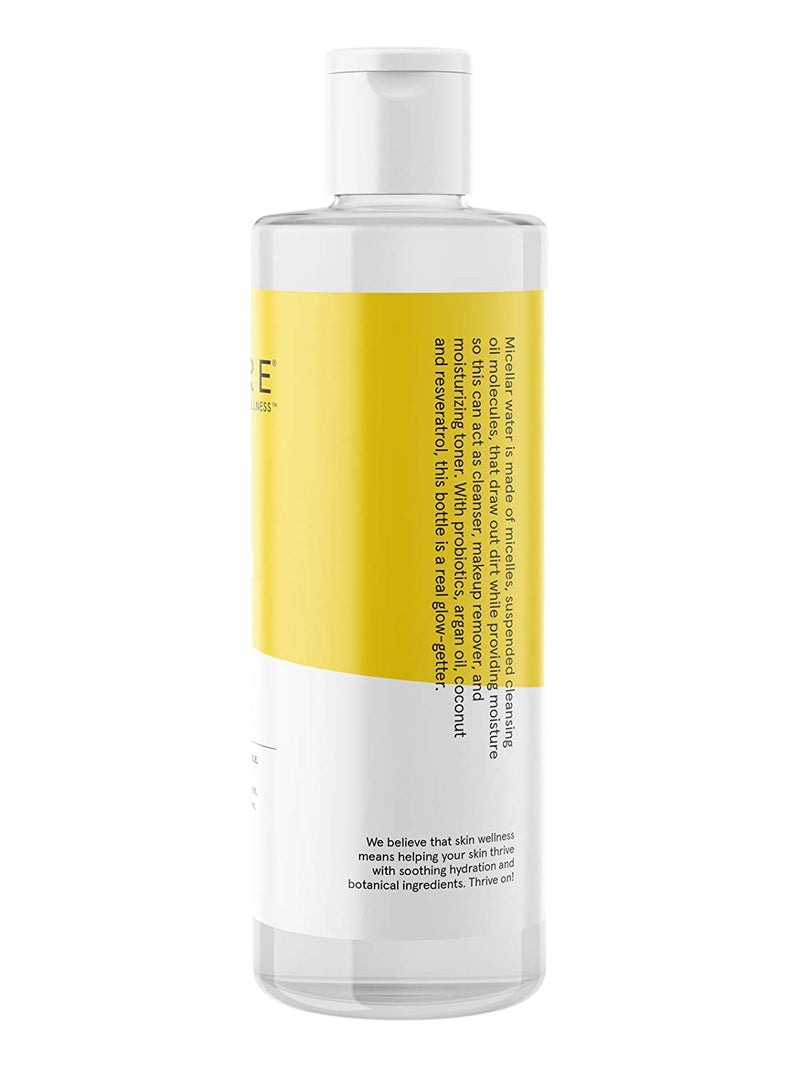 Acure Brightening Micellar Water | 100% Vegan | For A Brighter Appearance | Probiotics & Resveratrol - Draws Out Impurities, Moisturizes & Tones | All Skin Types | 8 Fl Oz, Multi Color Acure Store