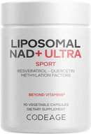 Codeage Liposomal NAD+ with Resveratrol & Vitamin B - NAD Plus Ultra for Energy & Healthy Aging Support - NAD Vitamin Supplement with Quercetin, Betaine, Riboflavin - Bioavailable - 90 Capsules Infinity Warehouse