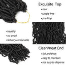 New soft locs Crochet hair 24 inch 6 Packs Faux Curly Wavy Crochet Braids 100% Premium Fiber Synthetic Hair African Hair Extensions (24 inch,
