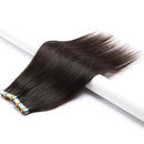 Tape in Hair Extensions 100g 100% Remy Natural Human Hair Double Side Tape Seamless Skin Weft Natural Hair Extensions 40pcs 2.5g/pcs Long Straight (24 inch,