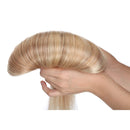 S-noilite Clip in Human Hair Extensions Short Hair Balayage Clip on 100% Real Human Hair Thick Double Weft 8 Pieces 18 Clips Straight Silky (12 Inch - 115g,Ash Blonde/Bleach Blonde (