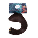 Maxfull Seamless Clip In Human Hair Extensions Chocolate Brown, Soft Skin Weft Remy Hair Extension Clip On Human Hair, 7pcs, 18inch, 110g Maxfull Store