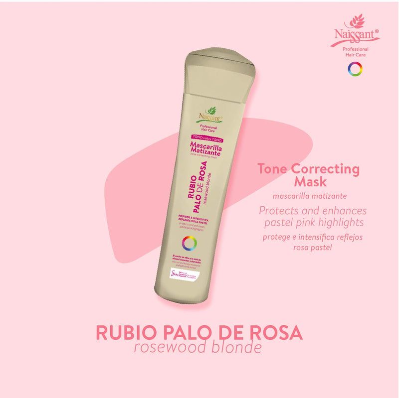 Naissant Professional Hair Treatment Mask. Color Depositing, Color Intensifier and Tone Correcting Highlights. Without Salt, Paraben and Ammonia. (Rosewood, Palo De Rosa) naissant