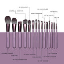 Makeup Brush Set, EIGSHOW Professional Makeup Brushes Kit Foundation Powder Concealers Eye Shadows Makeup 15 Piece for Eye Face Liquid Cream Cosmetics Brushes Kit (Purple) EIGSHOW Store