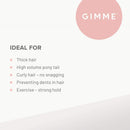 GIMME Bands Thick Fit Hair Ties | No Break Microfiber Thick Hair Elastics | A Firm Yet Gentle All Day Hold with No Snagging, Dents, or Breakage | Brown Chestnut GIMME