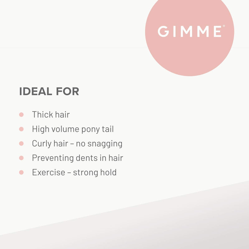 GIMME Bands Thick Fit Hair Ties | No Break Microfiber Thick Hair Elastics | A Firm Yet Gentle All Day Hold with No Snagging, Dents, or Breakage | Brown Chestnut GIMME