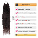 6 Packs Bomb Twist Crochet Hair 14 Inch Spring Twist Crochet Braids Pre-looped Mini Passion Twist Braiding Hair Senegalese Spring Twist Nubian Twist Kinky Curly Synthetic Hair Extensions (T33