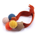 Womens Girls 4 Pack Colorful Small Pom Pom Balls and Star Elastic Hair Ties Rings Ponytail Holder Hair Accessories Phoebe's Accessories