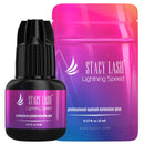 Lightning Speed Eyelash Extensions Glue – Stacy Lash 5ml/ 0.17 fl. oz/ 0.3 Sec Drying time/Retention – 6-8 Weeks/Lowest Fumes/Extra Strong/Maximum Bonding Power/Black Adhesive STACY LASH